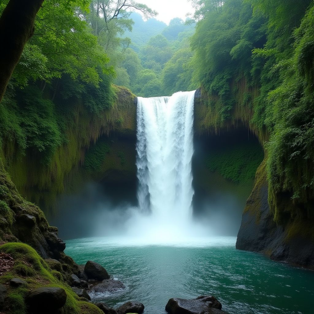 Cascada en el bosque nublado de Mindo